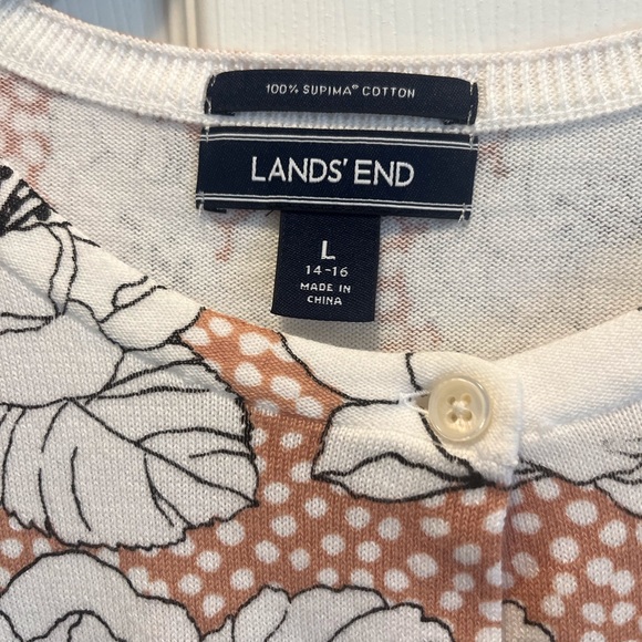 Womens Lands End cardigan sweater size L, EUC - Picture 5 of 7
